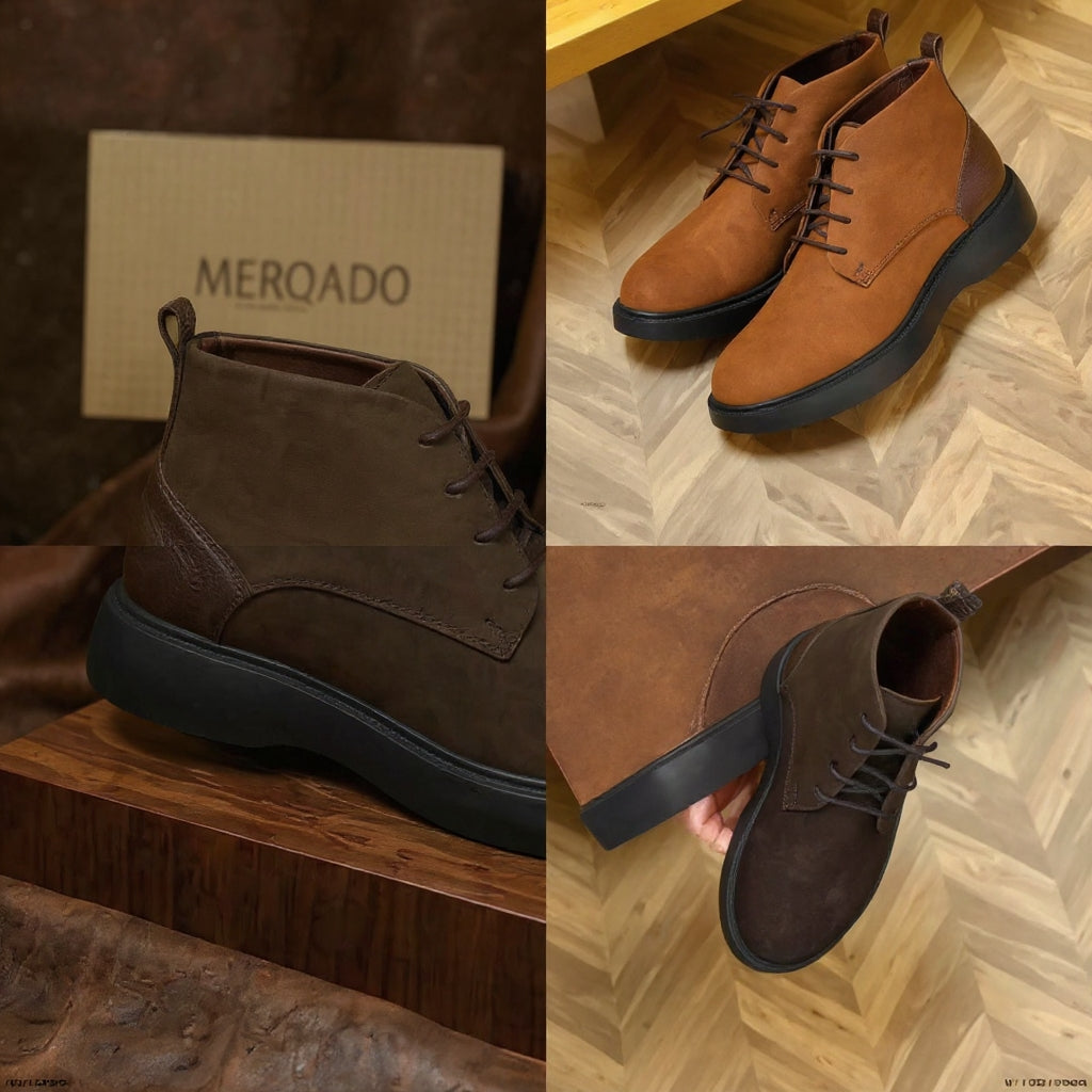 bottines Chukka en cuir nubuck