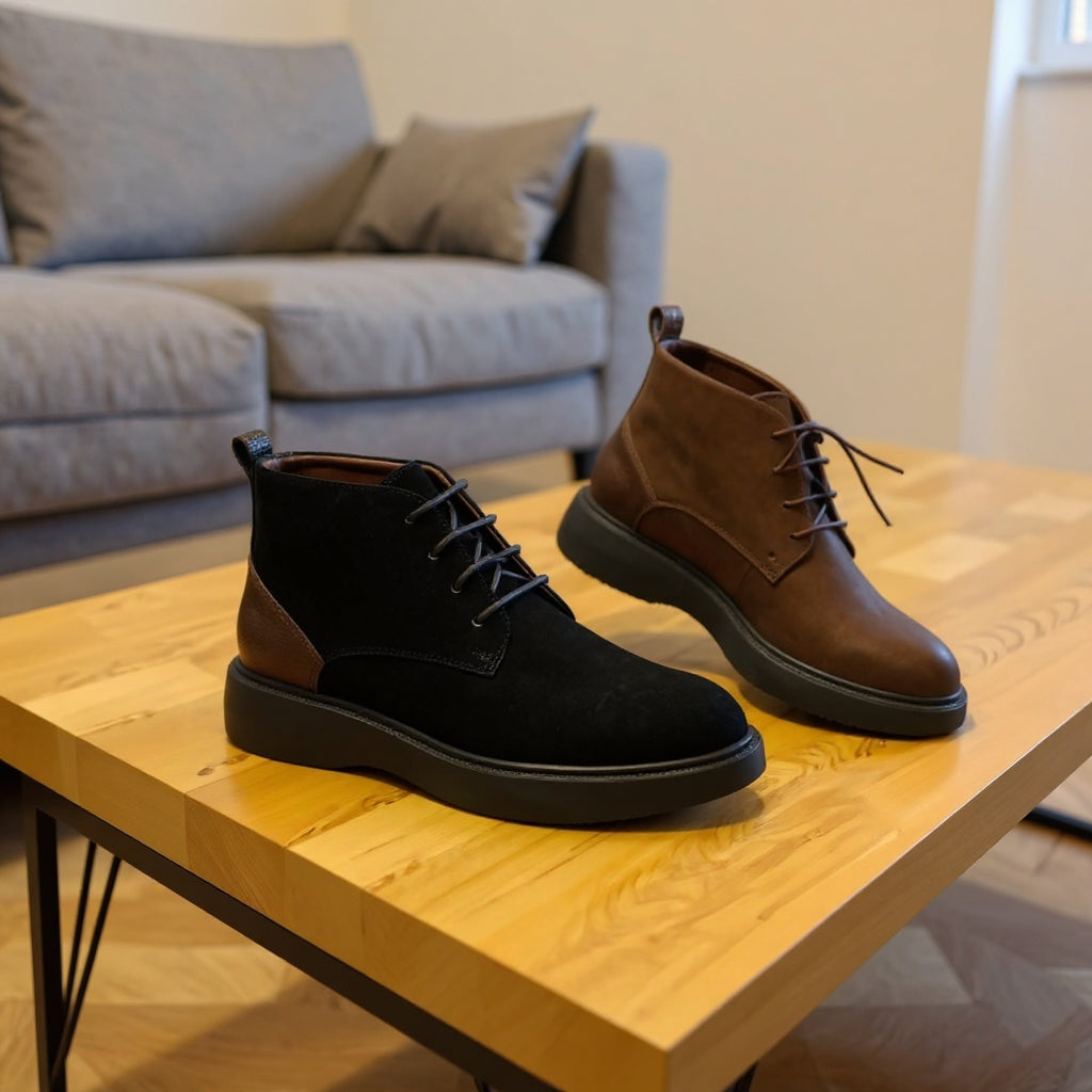 bottines Chukka en cuir nubuck