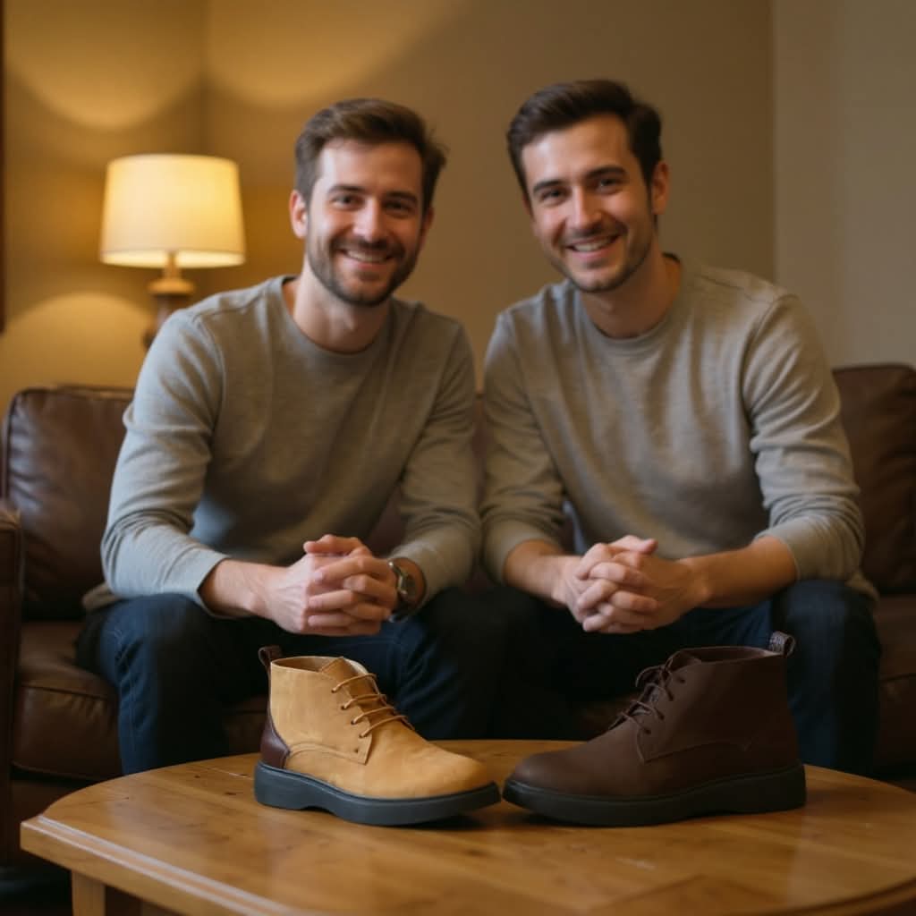 bottines Chukka en cuir nubuck