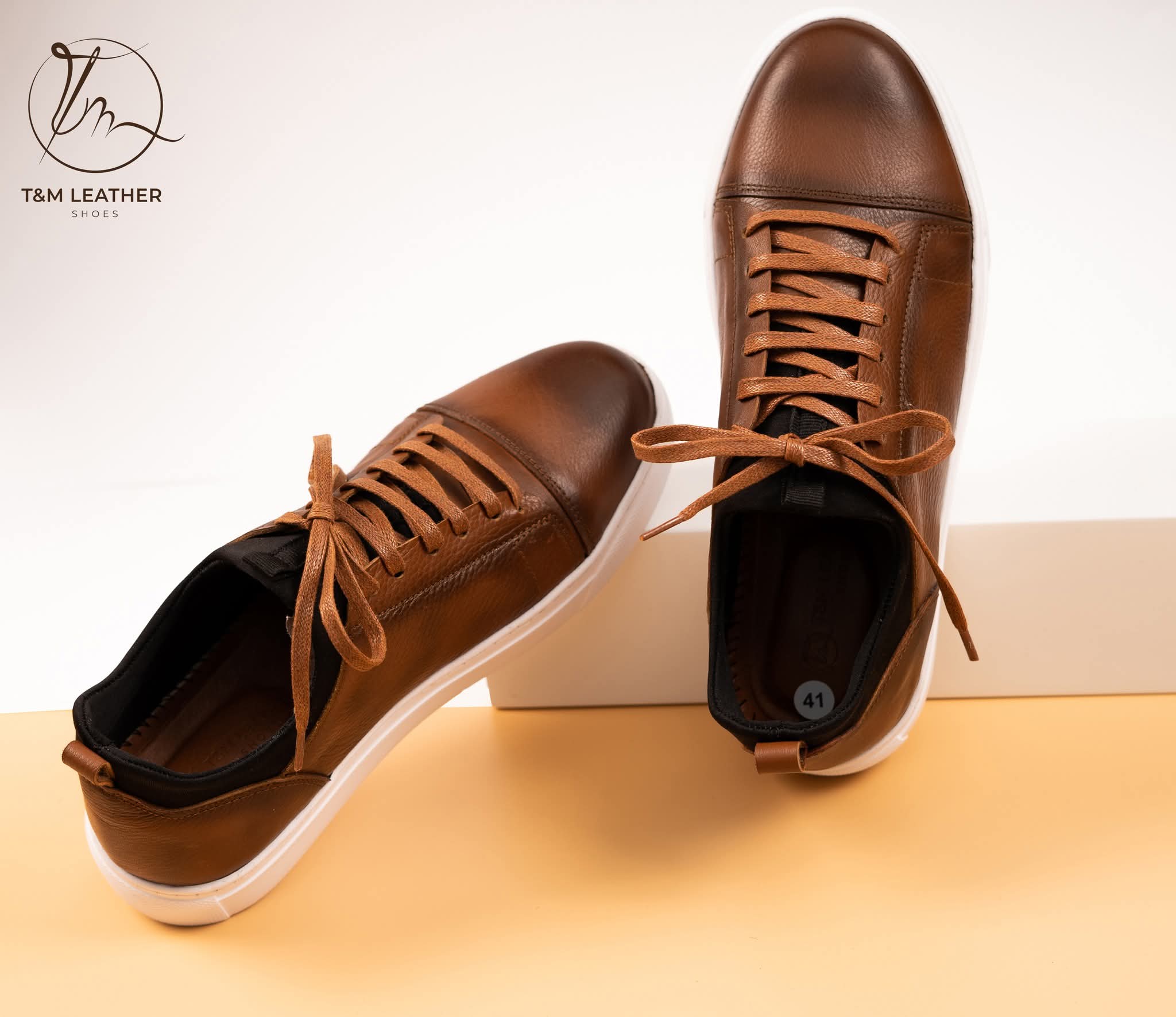 Chaussure oxford pour homme en cuir véritable