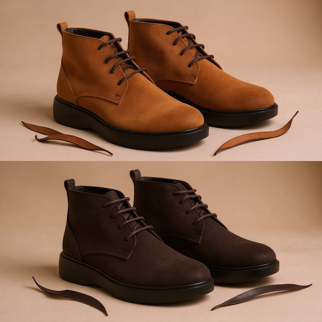bottines Chukka en cuir nubuck