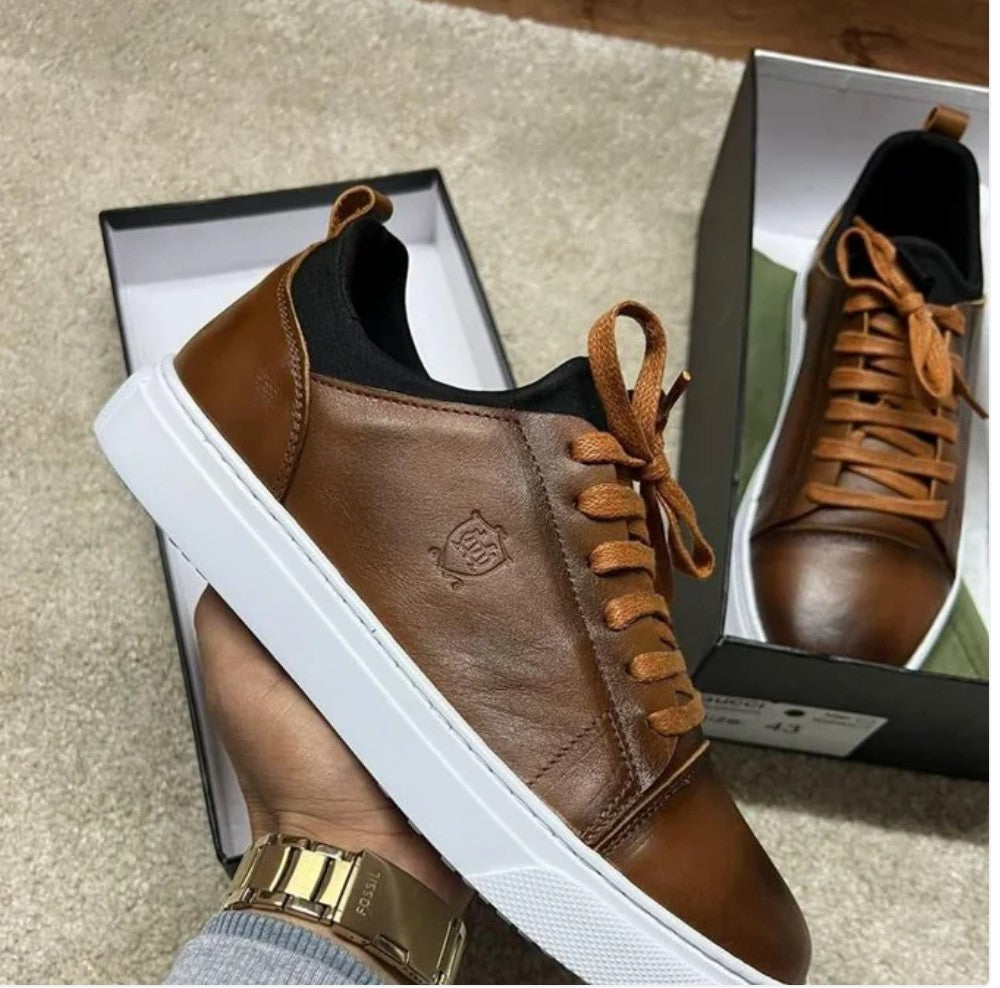 Chaussure oxford pour homme en cuir véritable