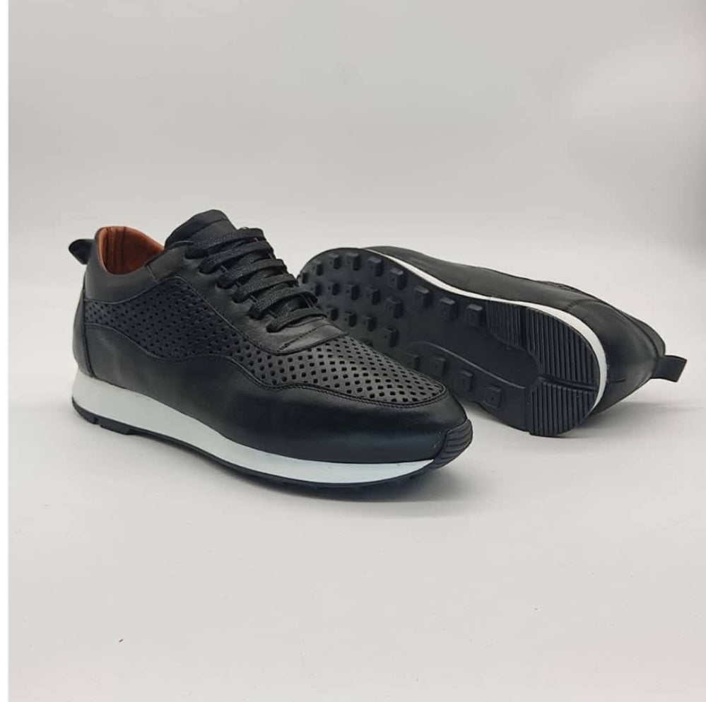Chaussure de sport décontractée en cuir véritable pour homme